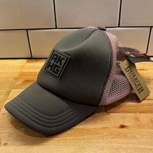 NWT Gray and Pink AKHG trucker hat